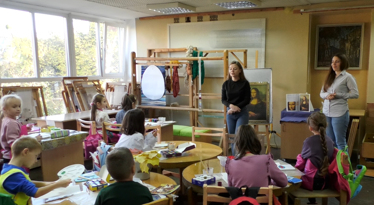 Бінарне заняття педагога з образотворчого мистецтва Віднічук Н.Й. та педагога з історії мистецтва Мельничук Л.Г. для учнів 1 класу